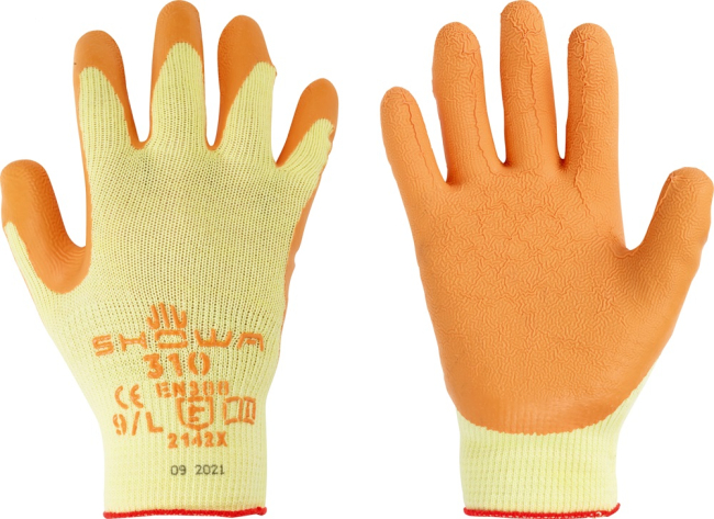 Showa 310 Baumwoll-Strickhandschuh Orange Grip